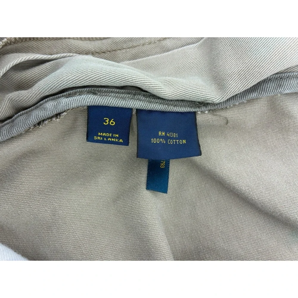 Polo Ralph Lauren Classic Polo Chino Cargo Shorts Mens 36 Khaki Tan Cotton Twill